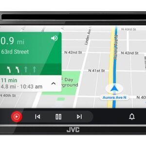 JVC KW-V960BW 6.8" Android Auto/Apple CarPlay, Built-in Bluetooth In-Dash CD/DVD/DM Receiver